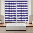 thumbnail image 2 of Ambesonne Striped Kitchen Curtains, Navy Nautical Marine, 55"x45", Purple, 2 of 3