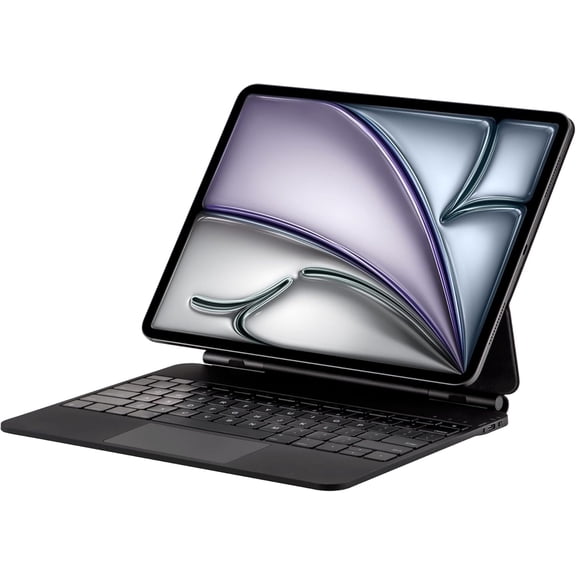 Magnetic Folio Magic Keyboard Case for iPad Air 13"(M4/M3/M2) / iPad Pro 12.9", Trackpad, Backlit,Black