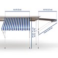 thumbnail image 3 of Outsunny 6.6'x5' Manual Retractable Patio Awning Window Door Sun Shade Deck Canopy Shelter Water Resistant UV Protector Blue, 3 of 10