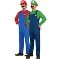 thumbnail image 3 of Disfraces de Halloween 2024 M-XL Disfraces de Halloween unisex Adultos Juegos de rol Mario Luigi Brothers Hombres Super Mario, 3 of 5
