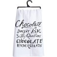 thumbnail image 1 of Primitives by Kathy 25253 LOL Made You Smile Paño de cocina, cuadrado de 28 pulgadas, chocolate no pregunta, 1 of 1