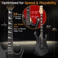 thumbnail image 2 of Guitarra eléctrica Pyle Prog Rock EG Series 39" con kit de amplificador Bla, 2 of 7
