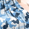 thumbnail image 3 of Blue Navy Camo Classic Shapes Pattern Blanket,Comfortable Soft Flannel Throw Blanket,All Season,Warm Lightweight Blankets for Sofa Bed Couch Living Room Chair,30"x40", 3 of 4