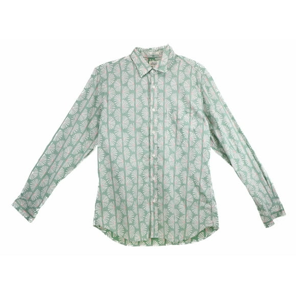 Hartford Men's Floral Green Sammy Button-Up Shirt Casual Button-Down - XL