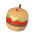 thumbnail image 3 of Cojín para silla, muñeco de peluche de pollito y hamburguesa, juguete de peluche de pollo y hamburguesa Multicolor, productos de comida bonitos para, 3 of 9