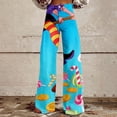 thumbnail image 2 of Bovemsi Wide Leg Pants Woman Women's Spring Autumn Halloween Pumpkin Print Casual Travel Pants, 2 of 9