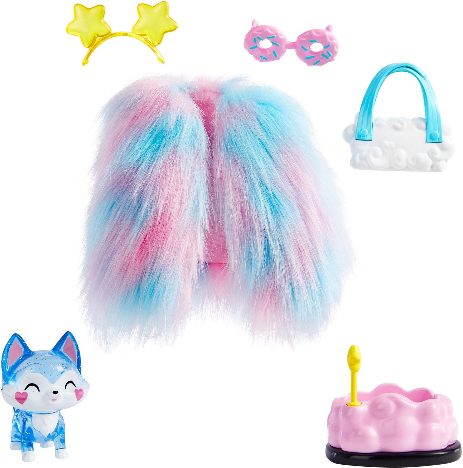 ​Barbie Extra Pet & Fashion Pack with 6 Pieces Including Pet Husky Puppy, Pet Accessories & Fashion Pieces for Barbie Doll, Gift for Kids 3 Years Old & Up