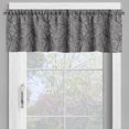 thumbnail image 2 of Ambesonne Abstract Valance Pack of 2, Leaves Ornate Flora, 54"X18", Black White, 2 of 5