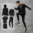 thumbnail image 1 of Traje deportivo para hombre, otoño, ocio, traje de fitness para hombre, secado rápido, mallas de baloncesto para correr, pantalones de fitness, traje deportivo, 1 of 4