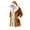 Brown, variant on Christmas Men's Santa Trench Coat Trendy Plush Coats Long Peacoats Xmas Long Hooded Cardigans Green XXXL