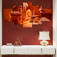 thumbnail image 3 of TISHIRON 5PCS Framed Canvas Wall Art Set,60"x32" Antelope Canyon Canvas Art Decor, 3 of 7