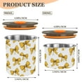 thumbnail image 3 of Yellow Polka Dot Bows Airtight Coffee Bean Canister 500 ml Food Storage Containers with Lids For Gournd, Tea, Sugar, Flour, Rice, Cereal, Candy Cookie Jar, 3 of 8