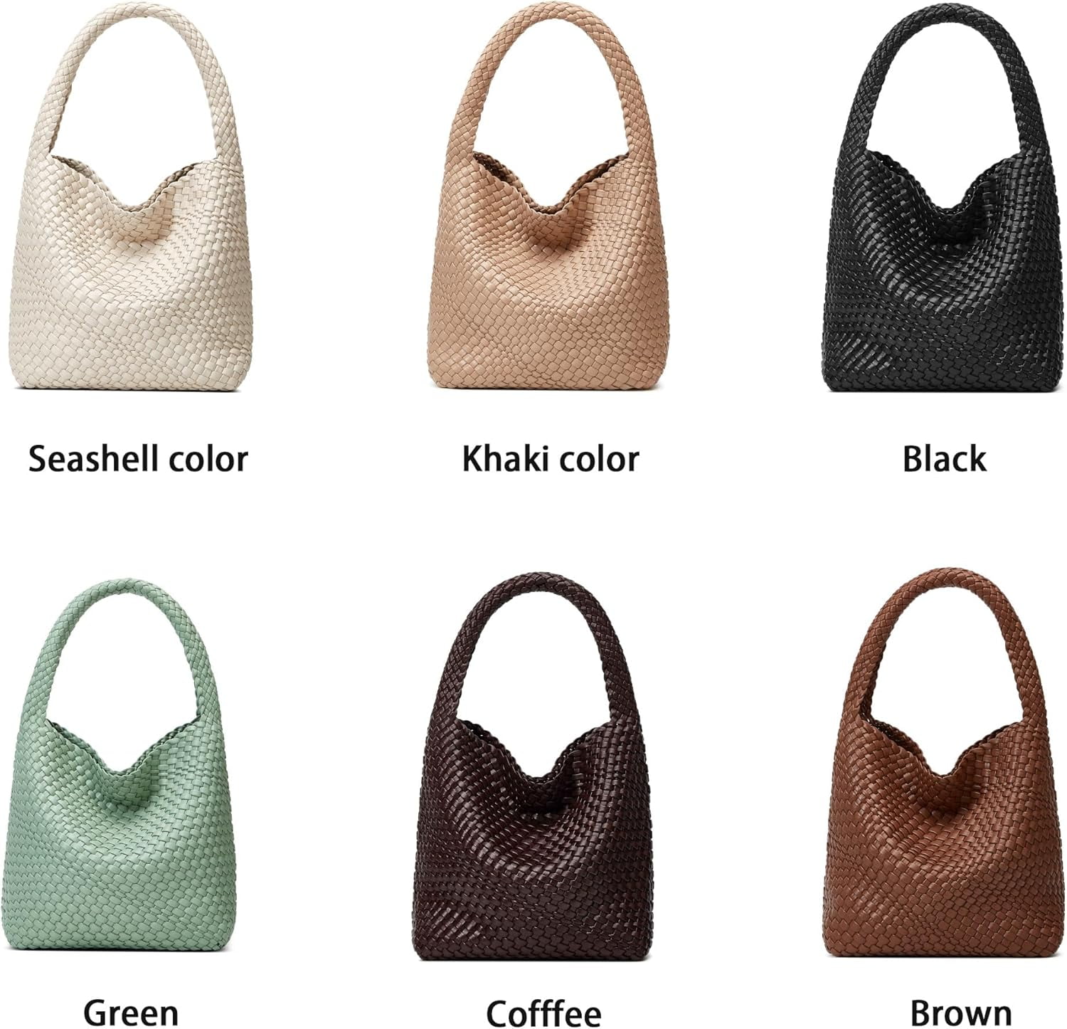 Woven Bags for Women Tote Purse: Vegan Leather Shoulder Handbags - Medium Beach Tote Bags - Handwoven Satchel Underarm Purse