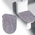 thumbnail image 2 of CozeLy Solid Color Toilet Lid Cover Plush Elastic Washable Soft Toilet Seat Covers for Bathroom Comfort Warmth and Decorative Protection, 2 of 7
