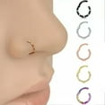 thumbnail image 5 of HOOUN Piercing Surgical Steel Rings Nose Ring Nose Lip Hoop Cartilage Tragus Helix -Black-1.2*10mm, 5 of 9