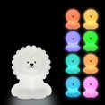 thumbnail image 2 of Luz nocturna de león para niños, luz de silicona para habitación de bebé y niños pequeños, luz nocturna portátil para habitación de niños, luces de animales recargables para niñas y niños, l, 2 of 4