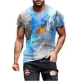 thumbnail image 2 of Azrian Shirts for Men Short Sleeve,New Fashion Casual Men's T-shirt Print Sports T-shirt Sleeve Round-Neck Blouses &, 2 of 5