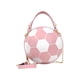 thumbnail image 4 of Bolso bandolera de gran capacidad con forma de balón de fútbol, ​​bolso de mano redondo. Rosa, 4 of 9