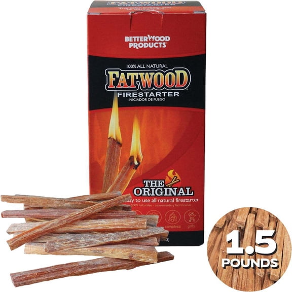 Fatwood 09983 Fire Starter Fatwood Pine Resin Stick 15 min 1.5 lb