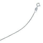I925 JEWELRY Sterling Silver .925 Box Necklace Chain 1mm Gauge 30" inches. Made in Italy