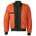 thumbnail image 4 of Maximos Men's Lightweight Water Resistant Reversible Flight Bomber Jacket (Green,XL), 4 of 5