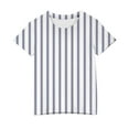 thumbnail image 4 of Jalioing Striped T Shirt for Teens Short Sleeve Crew Neck Basic Tee Shirt Kids Boys Girls Summer Casual Tops, 4 of 6