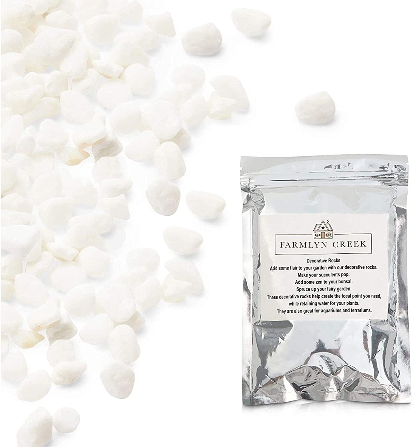 White Rocks for Planters, Fish Tanks, and Terrariums (2 Lbs) Walmart