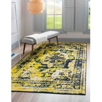 Rugs.com Monte Carlo Collection Rug – 8' x 10' Navy Blue Medium Rug Perfect For Living Rooms, Large Dining Rooms, Open Floorplans