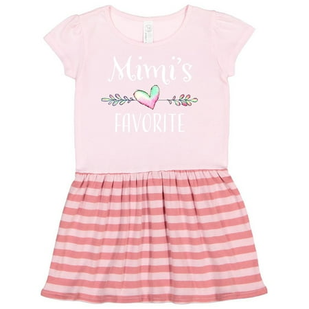 

Inktastic Mimi s Favorite- Heart Grandchild Gift Toddler Girl Dress