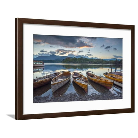 Outdoor Furniture Hire Birmingham Uk UK, England, Cumbria, Lake District, Derwentwater, Keswick, Rowing Boats for hire Framed Print Wall Art By Alan Copson ()