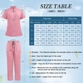 thumbnail image 5 of VIAOLI Scrubs for Women Set-Zipper Collar top & Straight Pants Scrubs set Medical Nursing uniforms Clearance, 5 of 7