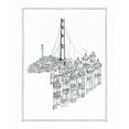 thumbnail image 2 of Tillmon, Avery 12x14 White Modern Wood Framed Museum Art Print Titled - Golden Gate, 2 of 4