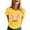 Yellow, variant on Alun Happy Easter T Shirts for Women Cute Bunny Ears Graphic Tees Casual Short Sleeve Crewneck Top for Easter's Day Outfit 2026 Spring Summer Workout T-Shirt Yellow XL