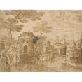 thumbnail image 2 of Hermann Weyer 14x12 Gold Ornate Wood Frame and Double Matted Museum Art Print Titled - Landscape with a City on a River (ca.&nbsp;1615), 2 of 4