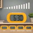 thumbnail image 4 of Unique Bargains 2 Pcs Oval Digital Alarm Clock Adjustable Alarm Snooze Yellow, 4 of 6