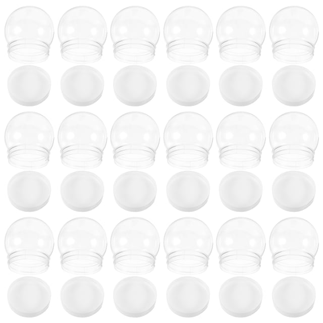 Mobutofu 20 Pcs Pot à Biscuits en Plastique Rond en Forme de Boule pour Décoration Bricolage Usage Domestique