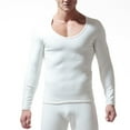 thumbnail image 3 of uublik Mens Thermal Underwear Long Sleeve T Shirt Casual Basic Shirts Stretch Crew Neck Undershirts, White, 3 of 3