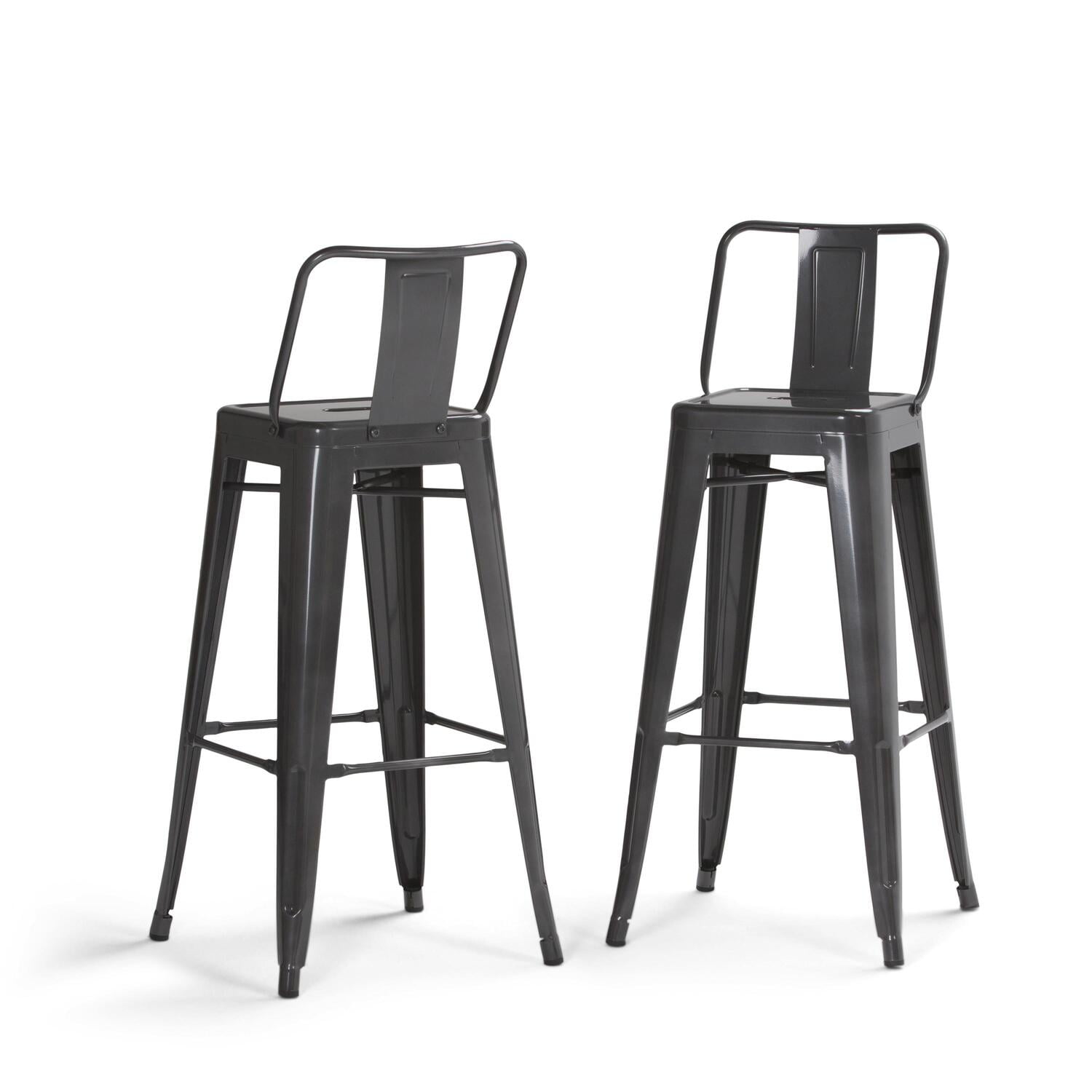 Rayne Industrial Metal 30 inch Bar Stool (Set of 2) in WhiteFinish