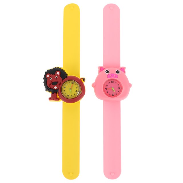 EeaseMX 2 relojes de juguete para niños, relojes de bofetada para niños y niñas, reloj de cumpleaños, regalo