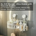 thumbnail image 6 of Shower Caddy Suction Cup, Wall Mounted Rack Organizer Removable Bathroom Shelf, No Drilling Larger Storage Rack Upgraded, Bathroom Suction Caddy, 6 of 9