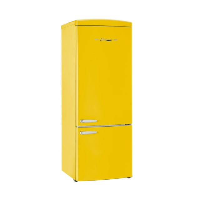 Unique 455L Canary Yellow Bottom Mount Refrigerator