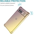 thumbnail image 5 of Phone Case for Pixel 8A Case, Google 8A GC3VE Case, Cute Clear Gradient Slim Shockproof TPU Back Phone Protective Cover for Google Pixel 8A black/gold, 5 of 5