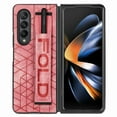 thumbnail image 4 of Folding Case for Samsung Galaxy Z Fold 3, Luxury PU Leather Slim Thin Case with Pen Holder Wristband Strap Design Phone Cover, Silicone Shockproof Protective Case for Galaxy Z Fold 3, Pink, 4 of 12