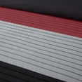 thumbnail image 5 of Chezmoi Collection Luxury Pleated Striped Comforter Set, King, Red/Black/Gray, 8-Piece, 5 of 9