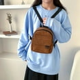 thumbnail image 3 of EIMELI Women Retro Corduroy Backpack Lady Soft Warm Solid Color Zipper Shoulder Bag, 3 of 9