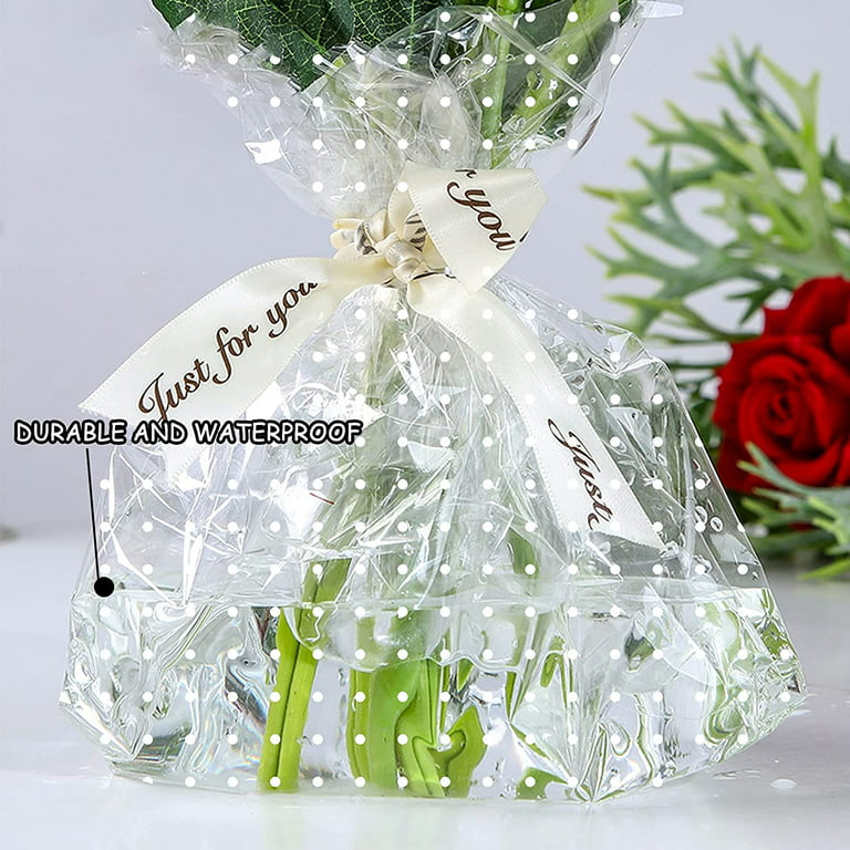 10 Yards Colored Clear Cellophane Wrapping Paper Roll for Flowers – Floral  Supplies Store