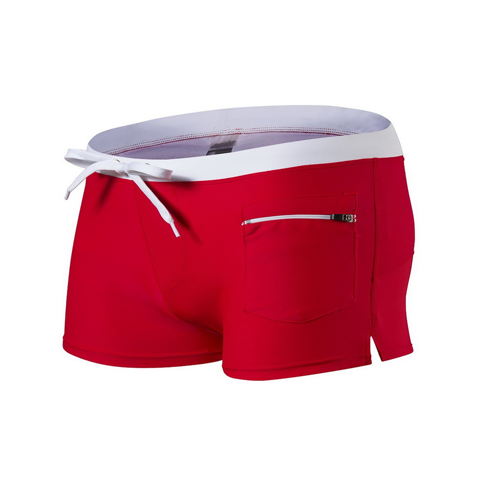 Hanas 2023 Men Swim Trunks Men's Swim Trunks Flat Corner Fashion Front Pocket Swimwear Beach