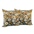 thumbnail image 3 of Ambesonne Floral Eucalyptus Throw Pillow Cover Pack of 2, Century&nbsp;Modern, 2 Pcs-36"x36", Amber Laurel Green, 3 of 5