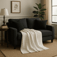 thumbnail image 2 of Cotton Throw Blanket – 100% Cable Knit Throw for Couch, Sofa or Bed, Soft & Lightweight, Machine Washable,Decorative Blanket for All Seasons, 2 of 6
