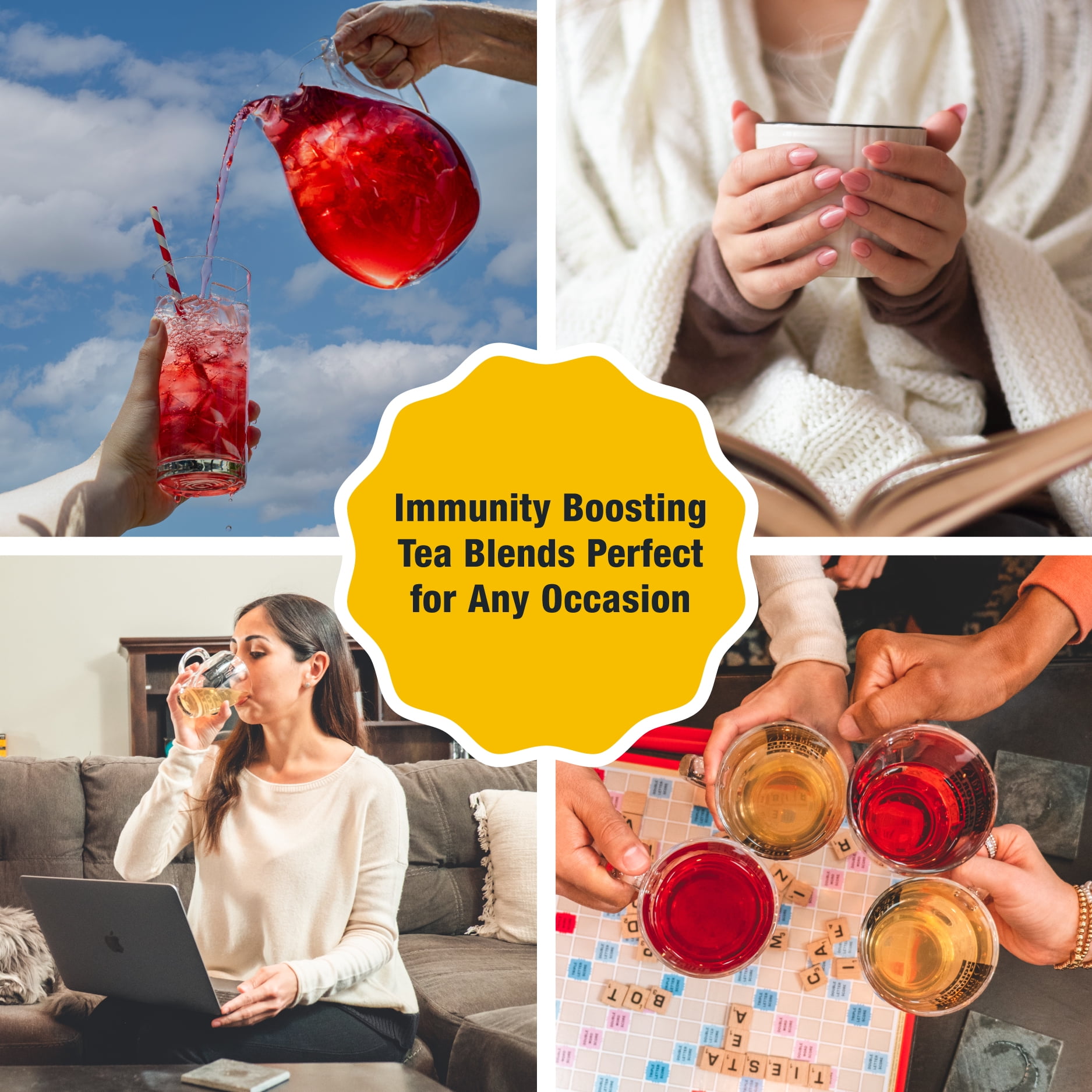 Tiesta Tea - Peach Party, Immunity Loose Leaf Tea Blend, Peach Hibiscus Herbal Tea, Non-Caffeinated Fruit Tea, Make Hot or Iced & Up to 200 Cups, Made w/ Natural Ingredients - 16oz Resealable Pouch